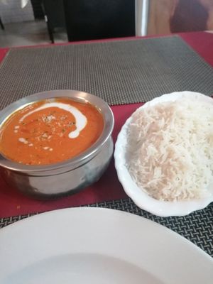 Tofu massala met rijst at Namaste Indian in Mallorca