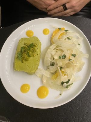 Pistazienterrine und Fenchelsalat  at Piu in Bern