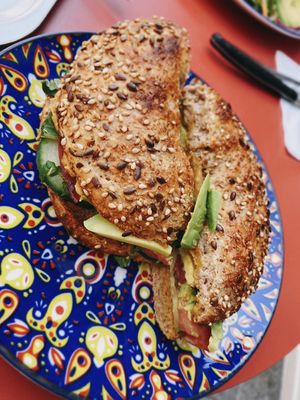 Vegan bagel  at Emilie and the Cool Kids in Quimper