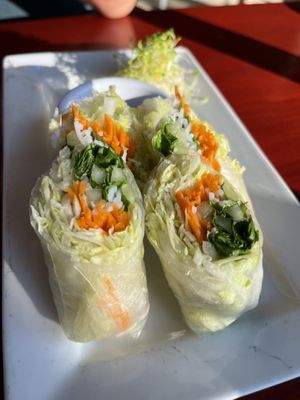Spring rolls (without shrimp) at Thai Blue Elephant in Roatan