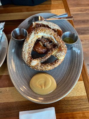 The pretzels are vegan and hella-local  at Lawson's Finest Liquids in Waitsfield