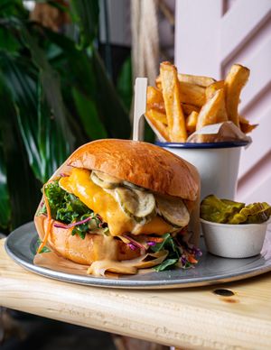 Lunchtime at Burger Frank in Camden