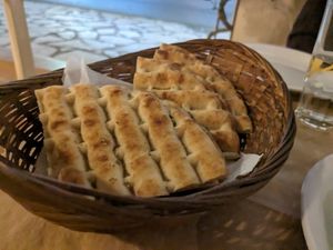 Pita bread at Lava in Corfu
