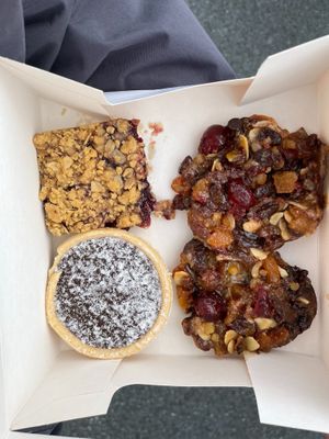 Some of the vegan cakes  at Y Gegin Fach in Machynlleth