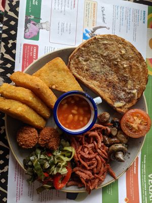 Vegan breakfast. at Vintro Lounge in Blackpool