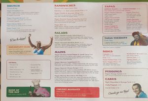 Vegan menu at Vintro Lounge in Blackpool