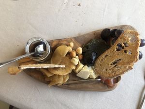 Nut board with vegan cheeses and others  at SEPIA in Groningen