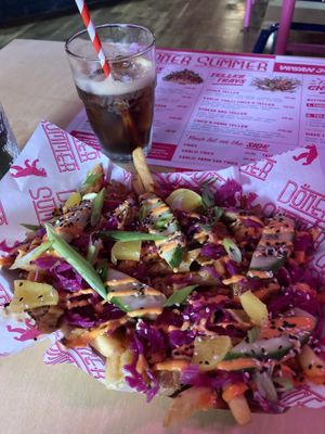 There’s fries under there! This is Korean BBQ  at Döner Summer in Huddersfield