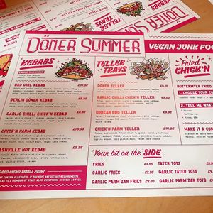 Menu at Döner Summer in Huddersfield