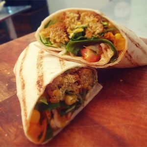 Falafel wrap at Nosh in Leeds