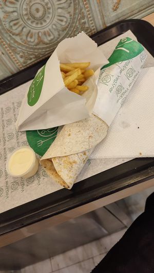 Veganer wrap and fries with mayo at Veganer  in Sarajevo