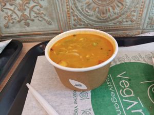 Laksa-Suppe at Veganer  in Sarajevo