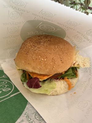 vegan cheese burger  at Veganer  in Sarajevo