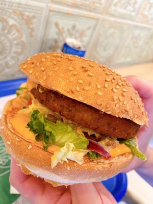 La classic burguer  at Veganer  in Sarajevo