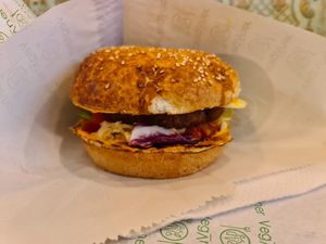 Cheeseburger at Veganer  in Sarajevo
