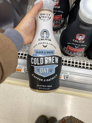 Oatmilk latte  #Veganuary at Martin's Food in Indiana