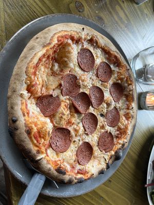 Pepperoni pizzaa  at Cù Mara in Arrochar