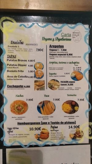 Vegan/vegetarian menu at Mango Con Sal - Tarragona in Tarragona