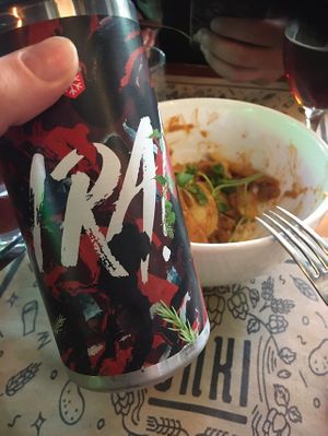 Papas bravas maridadas con IRA de Granizo #Veganuary at Enki in Valdivia