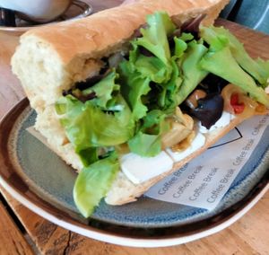 Very delicious vegan ciabatta 'veta' at Coffee Break in Groningen