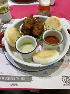 Vegan arepas   at Anormal in Castelldefels