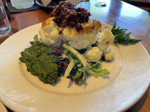 Roasted cauliflower appetizer   at Galyns in Bar Harbor