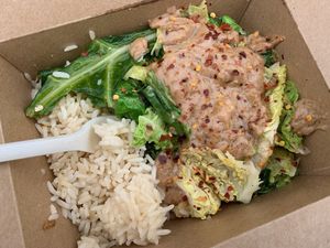 Satay sauce box   at Enak in South East London