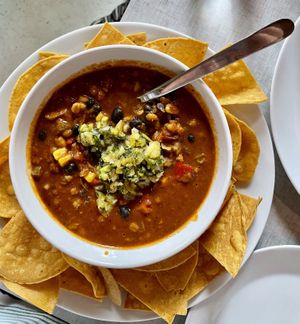 Vegan chilii  at Stoked Pizza Co in Cambridge