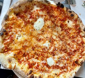 Dairy cheese pizzaa  at Stoked Pizza Co in Cambridge