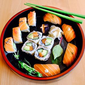 Vegan Salmon platter at Kaze Bento in Mount Lawley