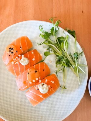 Xalmon Nigiri at Kaze Bento in Mount Lawley