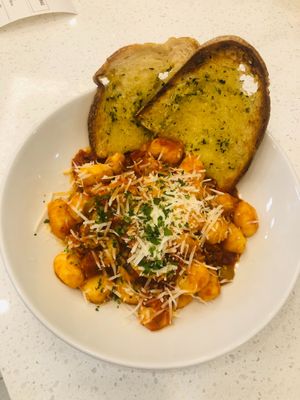 Plant based gnocchi tossed with vegan Parmesan cheese  at The Sage Village in Campbelltown