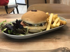Chick’n burger  at The Sage Village in Campbelltown