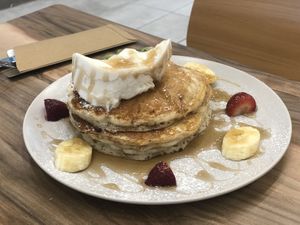 Vegan pancakes  at The Sage Village in Campbelltown