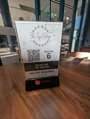 QR code memu at The Sage Village in Campbelltown