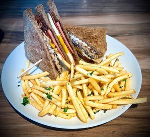 Three Layered Grilled Club Sandwich  at The Sage Village in Campbelltown