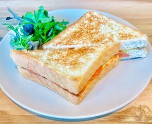 Vegan Ham and Cheese Toastie  at The Sage Village in Campbelltown