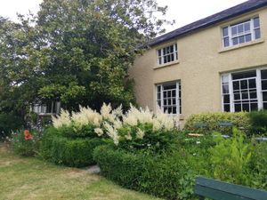 Lovely seated area in the garden at Hunter's Hotel in Rathnew