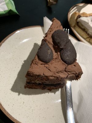 Chocolate cake at Holy Cow Lounge in Edinburgh