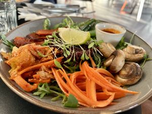 Bibimbab bowl  at Holy Cow Lounge in Edinburgh