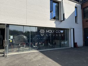 Outside seating area at Holy Cow Lounge in Edinburgh