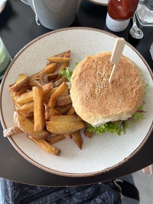 Vietnamese tofu burgerrs  at Holy Cow Lounge in Edinburgh