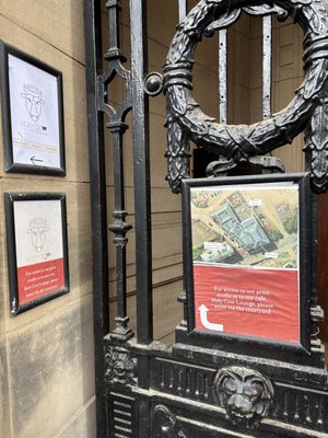 Guidance on how to find the door!  at Holy Cow Lounge in Edinburgh