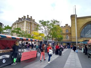 The market at Mel Tropical Kitchen - Euston Rd in North London