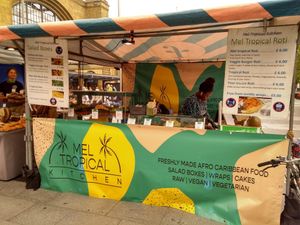 The market stall at Mel Tropical Kitchen - Euston Rd in North London