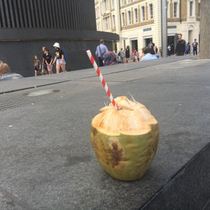 My coconut drink from Mel's at Mel Tropical Kitchen - Euston Rd in North London