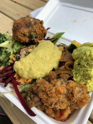 Salad box  at Mel Tropical Kitchen - Euston Rd in North London