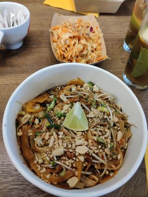 Rice noodles with vegetables at Magdalena Food & Fun in Postojna