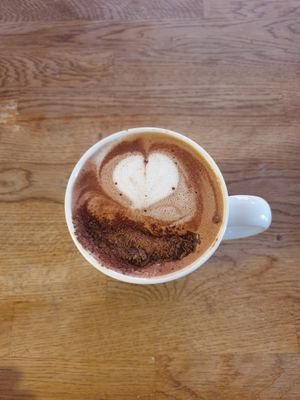 Plant based cacao drink  at The Wild Pear Bakehouse in Hoylake