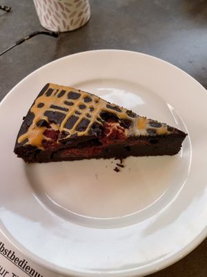 Chocolate raspberry peanut butter cake  at Torten Schmiede in Bayreuth